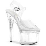 Platform Perspex 18 cm TREASURE-708EST pleaser magassarkú cipő átlátszó