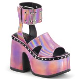 Rozsaszin 13 cm DemoniaCult CAMEL-102 Platform Szandál