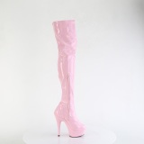 Rozsaszin 15 cm DELIGHT-3000HWR Hologram rúdtánc platform overknee csizma