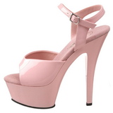 Rozsaszin 15 cm Pleaser KISS-209 Magassarkú Platform