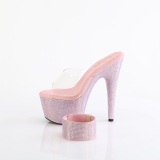 Rozsaszin 18 cm 712RS pleaser magassarkú boka mandzsetta strass platform