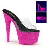 Rozsaszin 18 cm ADORE-701UVG neon platform női papucs