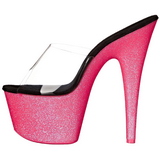 Rozsaszin 18 cm ADORE-701UVG neon platform női papucs