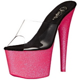 Rozsaszin 18 cm ADORE-701UVG neon platform női papucs