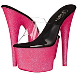 Rozsaszin 18 cm ADORE-701UVG neon platform női papucs