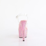Rozsaszin 18 cm BEJEWELED-708RRS rúdtánc magassarkú cipő strass platform