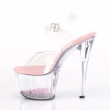 Rozsaszin 18 cm SKY-308WHG csillámos platform magassarkú női