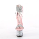 Rozsaszin 18 cm SKY-327RSI pleaser magassarkú boka mandzsetta strass