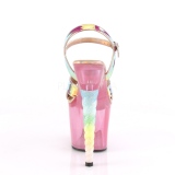 Rozsaszin 18 cm UNICORN-711T Akril platform magassarkú női