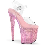 Rozsaszin 20 cm 808RRS rúdtánc magassarkú cipő strass platform