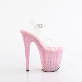 Rozsaszin 20 cm 808RRS rúdtánc magassarkú cipő strass platform