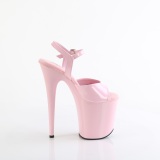 Rozsaszin 20 cm FLAMINGO-809 pleaser magassarkú