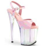 Rozsaszin 20 cm FLAMINGO-809HT Hologram platform magassarkú női