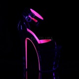 Rozsaszin 20 cm XTREME-875TT Neon platform magassarkú női