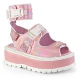 Rozsaszin 5 cm DemoniaCult SLACKER-15B Platform Szandál