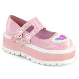 Rozsaszin 5 cm SLACKER-25 emo platform mary jane cipők csat