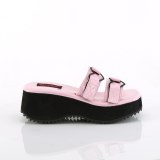 Rozsaszin 6,5 cm DemoniaCult FLIP-12 emo gothic papucs platform