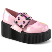 Rozsaszin 7,5 cm CREEPER-230 Maryjane Creepers Cipő Csat
