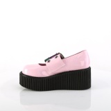 Rozsaszin 7,5 cm CREEPER-230 Maryjane Creepers Cipő Csat