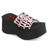 Rozsaszin 9 cm DemoniaCult FUNN-13 emo gothic papucs platform