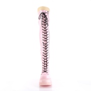 Rozsaszin Lakkbőr 11,5 cm SHAKER-374 fűzős combcsizma