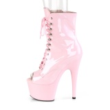 Rozsaszin Lakkbőr 18 cm ADORE-1021 női platform bokacsizma