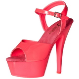 Rozsaszin Neon 15 cm Pleaser KISS-209UV Platform Magassarkú