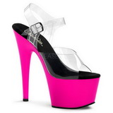 Rozsaszin Neon 18 cm ADORE-708UV Magassarkú Platform