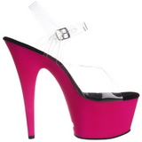 Rozsaszin Neon 18 cm ADORE-708UV Magassarkú Platform