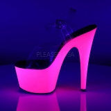 Rozsaszin Neon 18 cm ADORE-708UV Magassarkú Platform