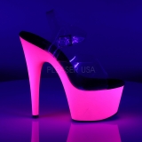 Rozsaszin Neon 18 cm ADORE-708UV Magassarkú Platform