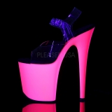 Rozsaszin Neon 20 cm Pleaser FLAMINGO-808UV Magassarkú Platform