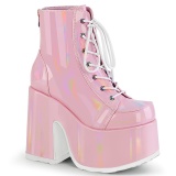 Rozsaszin Vegan 13 cm CAMEL-203 chunky demonia bokacsizma platform