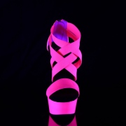 Rozsaszin neon 15 cm DELIGHT-669UV rúdtánc magassarkú cipő