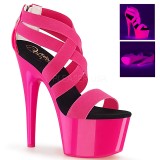 Rozsaszin neon 18 cm Pleaser ADORE-769UV rúdtánc magassarkú cipő