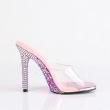 Rozsaszin papucs 11,5 cm GALA-01DMM strass tűsarkú papucs
