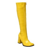 Sárga csizmák lakkbőr GOGO-300 női csizma magassarkű a férfi