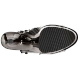 Szürke 18 cm ADORE-1017RSF női rojtos magassarkú bokacsizma