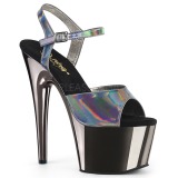 Szürke 18 cm ADORE-709HGCH Hologram platform magassarkú női