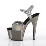 Szürke 18 cm ADORE-709HGCH Hologram platform magassarkú női