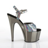 Szürke 18 cm ADORE-709HGCH Hologram platform magassarkú női