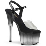 Szürke csillámos 18 cm ADORE-708T-2 rúdtánc szandal platform