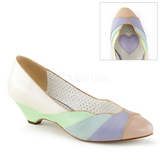 Tarka 4 cm retro vintage LULU-05 Pinup körömcipők alacsony sarkú