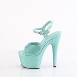 Türkiz 18 cm ADORE-709GP csillámos platform szandal női