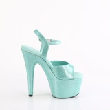 Türkiz 18 cm ADORE-709GP csillámos platform szandal női