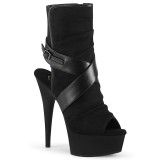 Utánzás velúr 15 cm DELIGHT-1034 pleaser bokacsizma platform