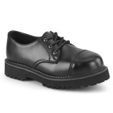Valódi bőr RIOT-03 demoniacult cipő - unisex acél lábbeli punk cipő