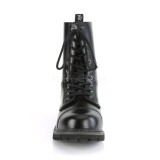 Valódi bőr RIOT-10 demoniacult acél lábbeli punk bokacsizma - unisex bakancsok