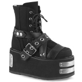 Vászon 9 cm DAMNED-116 DemoniaCult Bokacsizma Platform