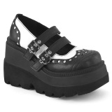 Vegan 11,5 cm SHAKER-27 alternatív cipők platformos fekete